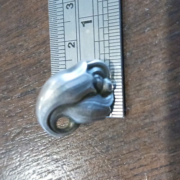 George Jensen Tulip Brooch and Matching screw back Earrings SS Denmark - Picture 10 of 12